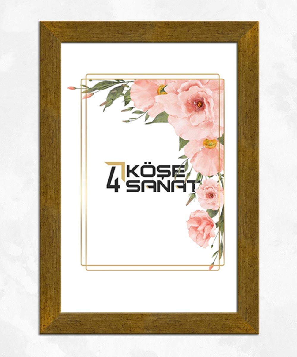 30'luk Altın Rengi Poliresin Çerçeve