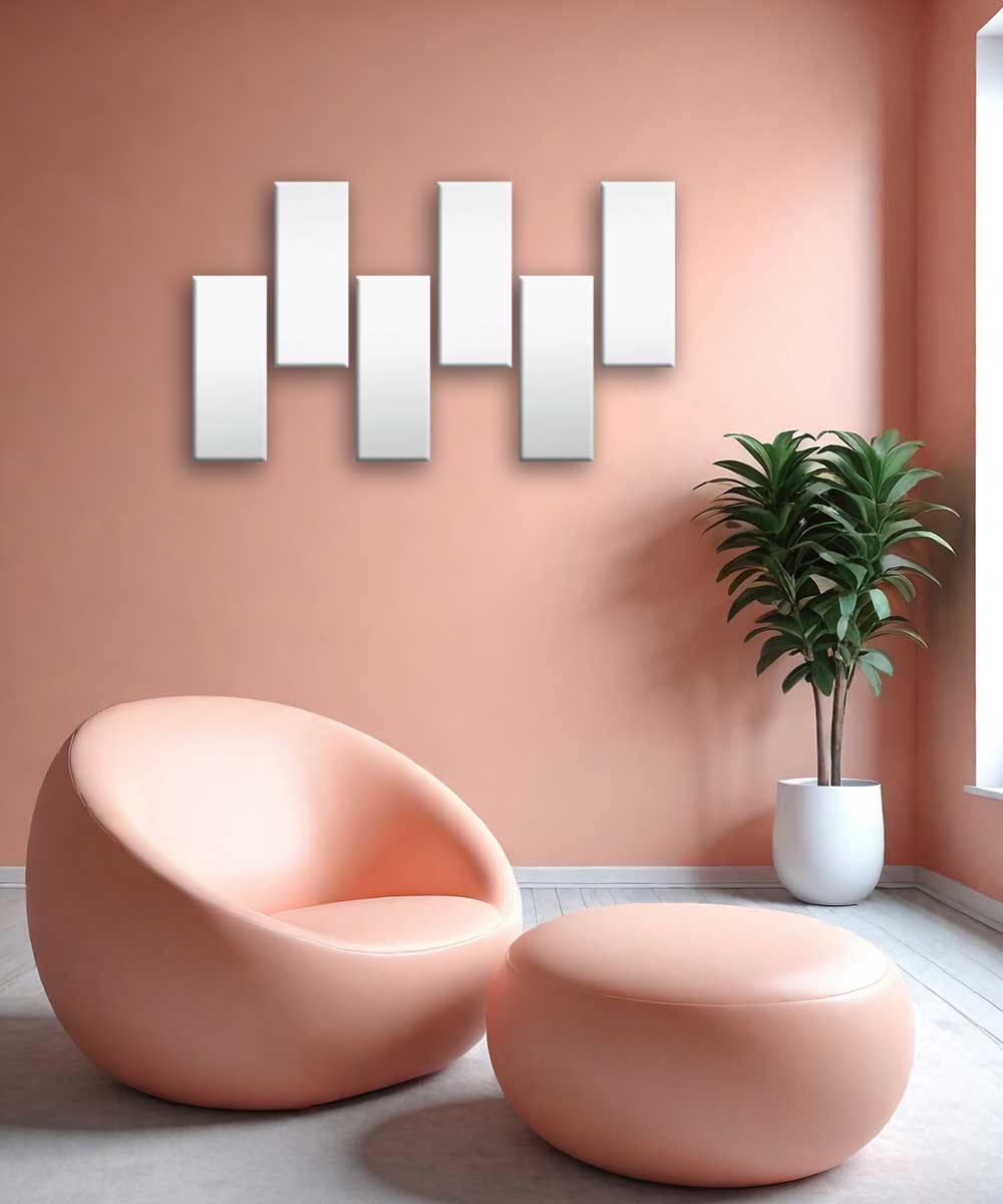 Linear Form – 6 Parça Çerçevesiz Dikdörtgen Ayna Seti