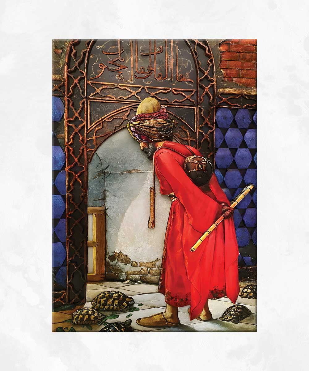 Kaplumbağa Terbiyecisi Kanvas Tablo – Osman Hamdi Bey