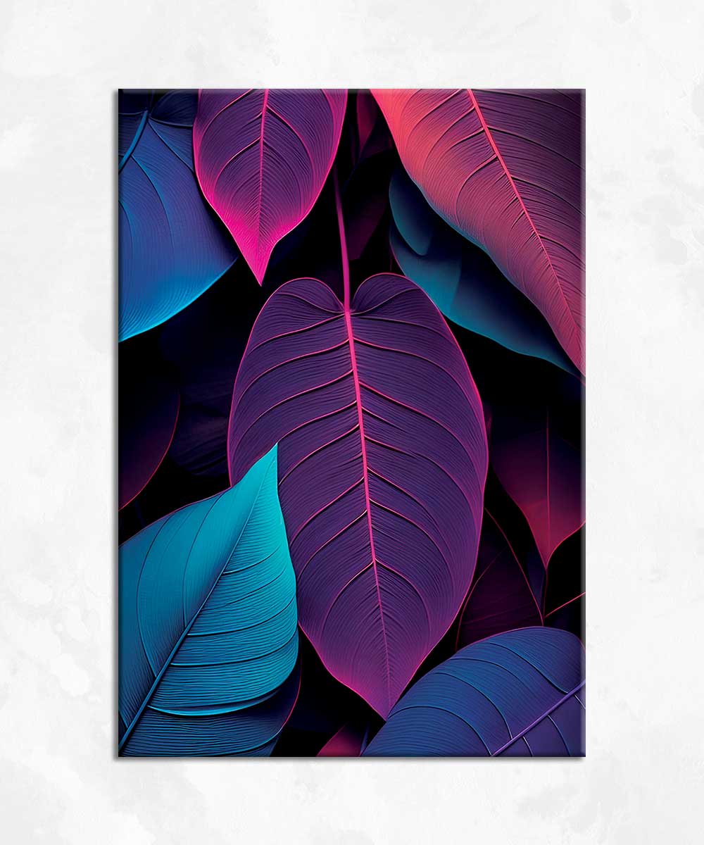 Color Leaves – Akrilik Cam Modern Duvar Tablosu