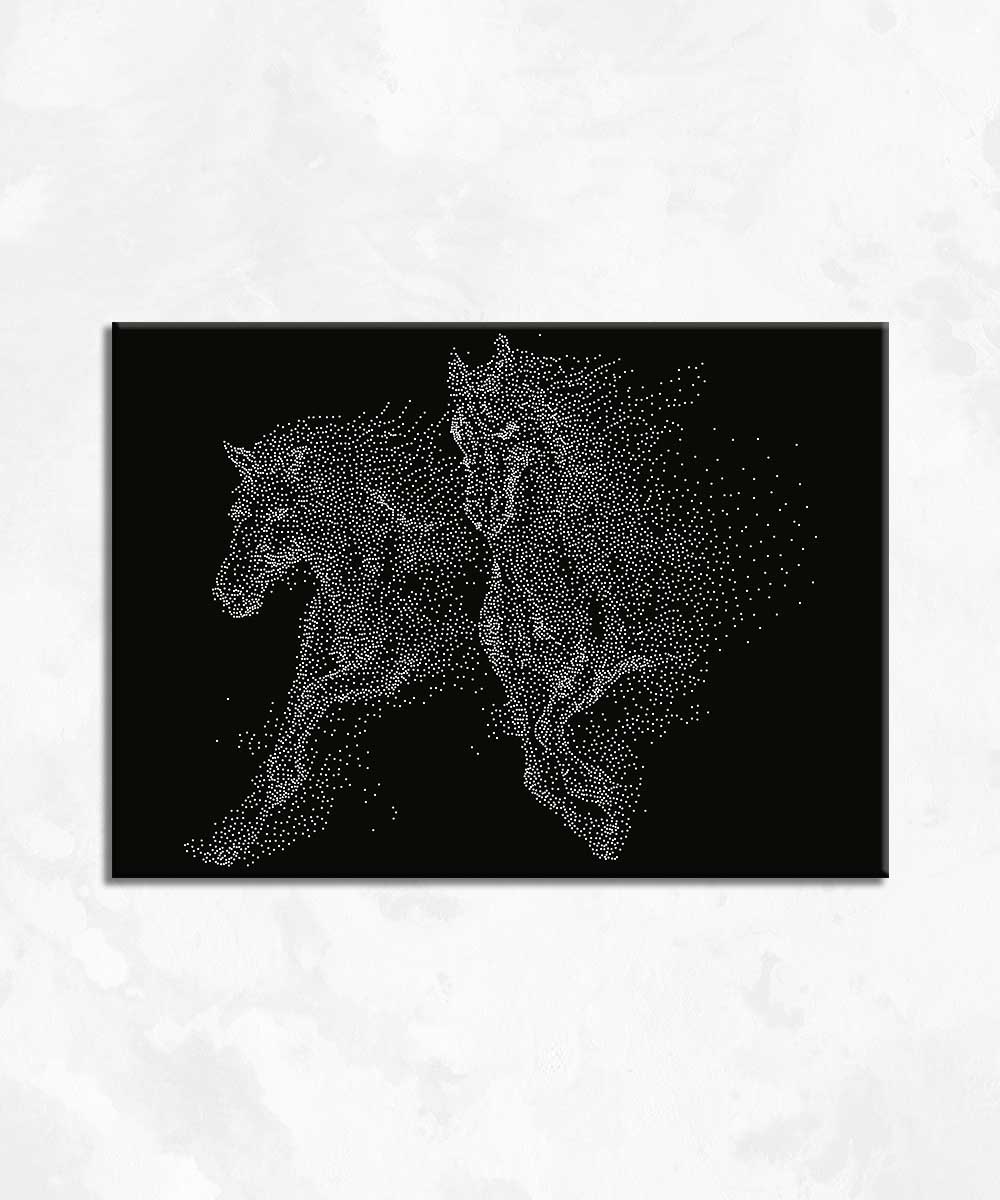 Twin Horse Motion – Germe Kanvas Tablo